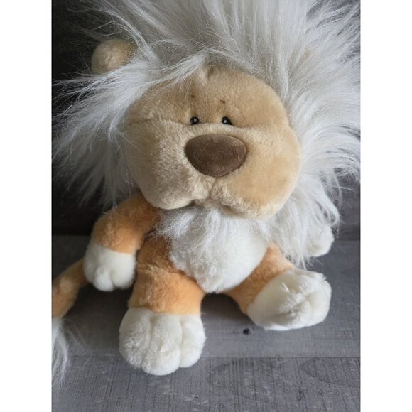 Vtg Mattel Emotions 1980s Hastings 11" Lion Plush Stuffed Animal Tan Grey G24 - Picture 2 of 11